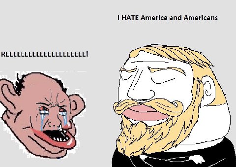 HATE America and Americans REEEEEEEEEEEEEEEEEEEEE! у