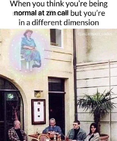 When you think you're being normal at zmicall but you’re dimension