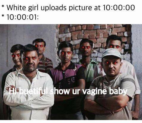 White girl uploads picture at 10:00:00 10:00:01: у 4 в we С: Vagine babi у