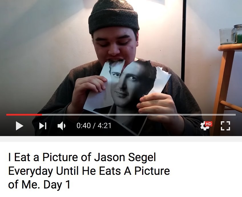 Eat a Picture of Jason Segel Everyday Until He Eats A Picture of Me. Day 1