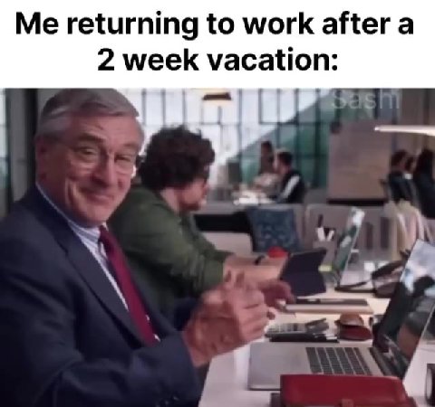 Me returning to work after а
