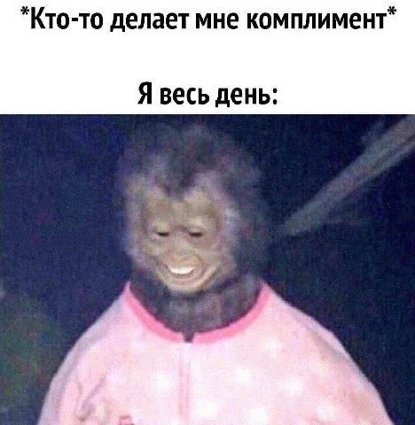 *Кто-то делает мне комплимент” Я весь день: