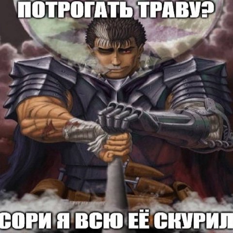 ПОТРОГАТЬ ТРАВУ? СОРИ Я ВСЮ СКУРИЛ