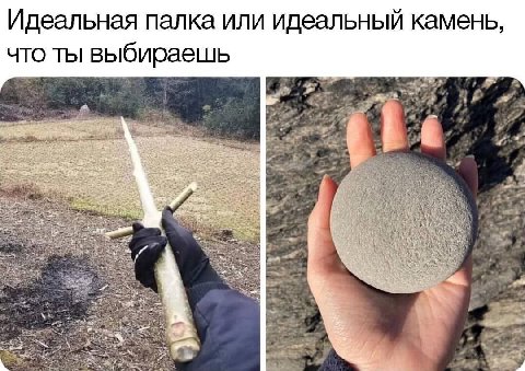 Идеальная палка или идеальный камень, ЧТО ТЫ выбираешь “at, we 7$ we an
