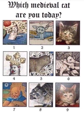 Which medieval cat are pou todap? 4 2 3 5 6 a 4 7 8 9