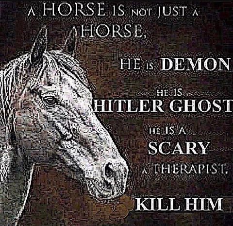 НОКЪЕ nar JUST А OHORSE, НЕв DEMON HITLER GHOST i HE SCARY 31442) к: DETERA KILL HIM