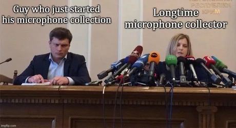 Guy who just started Longtime his microphone collection microphone collector