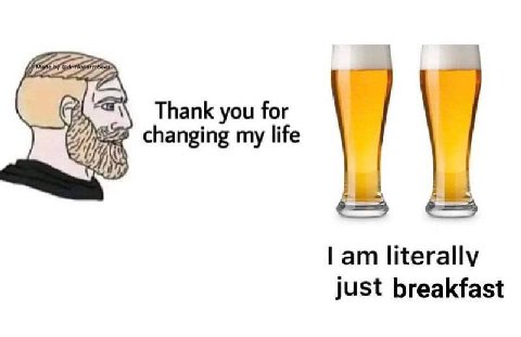 Thank you changing my life literally just breakfast