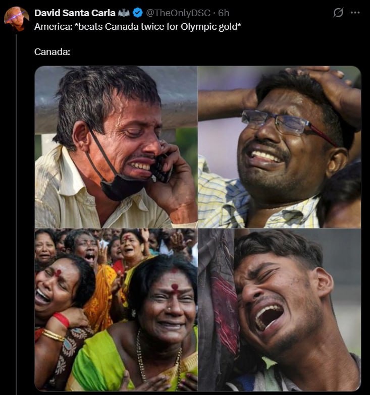 David Santa Carla America: “beats Canada twice for Olympic gold* Canada: