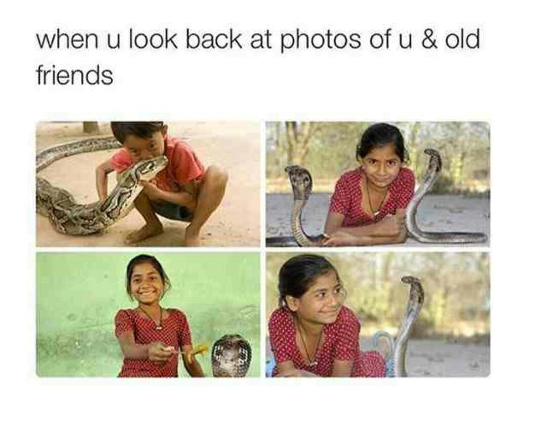 when и look back at photos of old friends “4 74 1