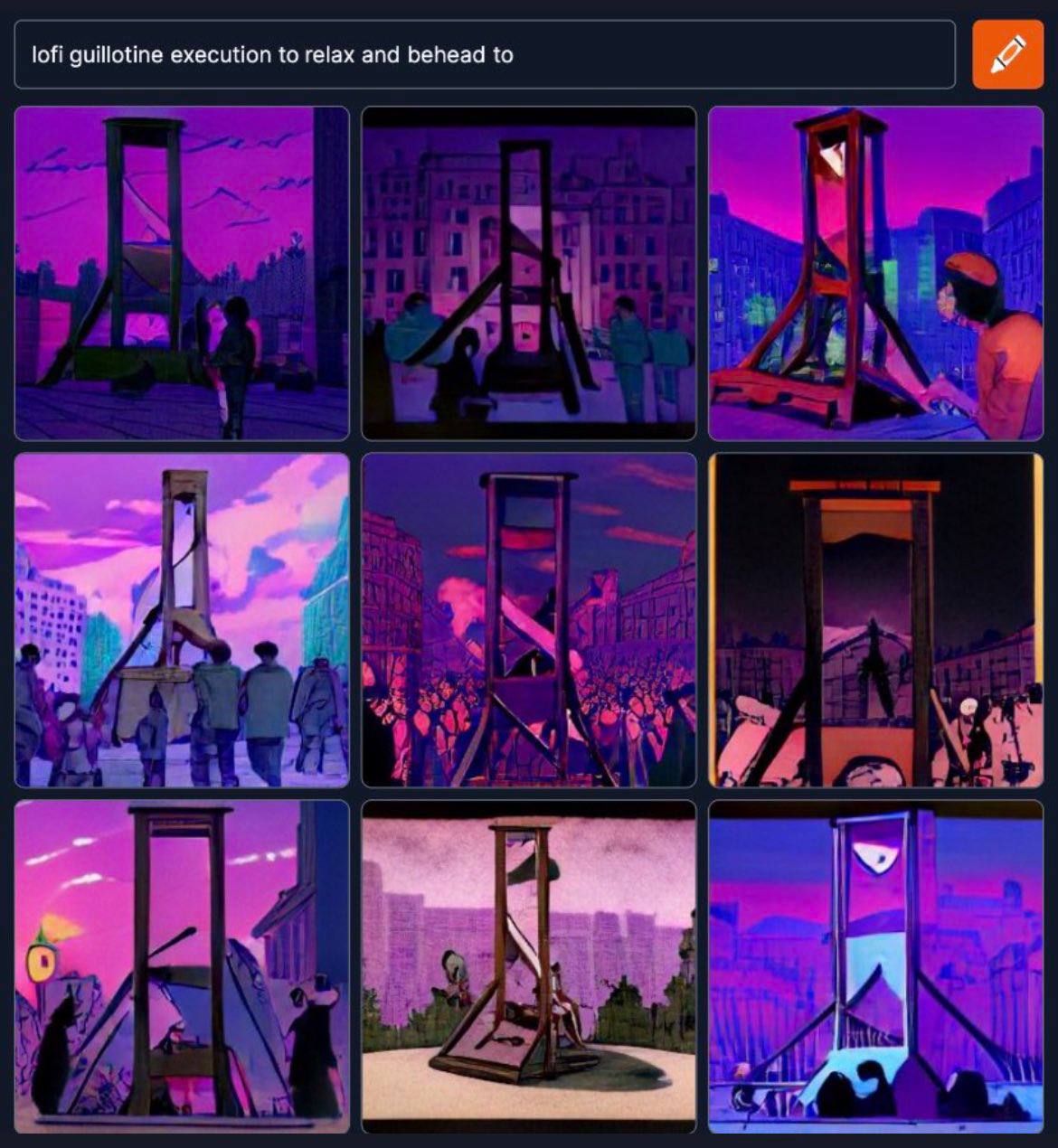 lofi guillotine execution to relax and behead to