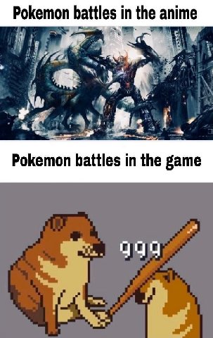 Pokemon battles in the anime Pokemon battles in the game