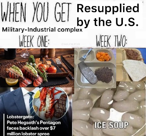 WHEN JOU GET Resupplied the Military-Industrial complex WEEK ONE: И Lobstergate: Pete Hegseth’s Pentagon faces backlash over $7 million lobster spree