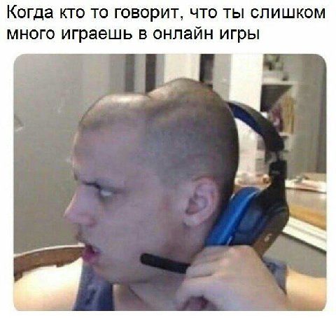 Когда кто то говорит, что ты слишком играешь в онлайн