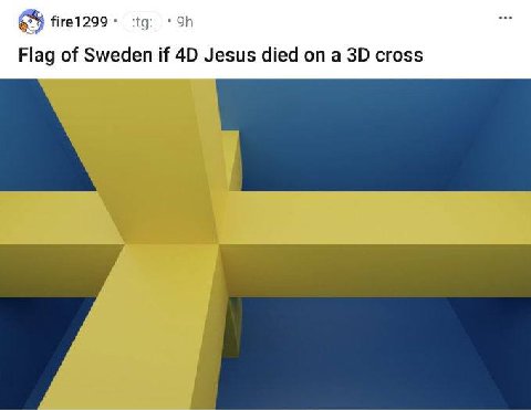9 Над of Sweden if Jesus died а cross