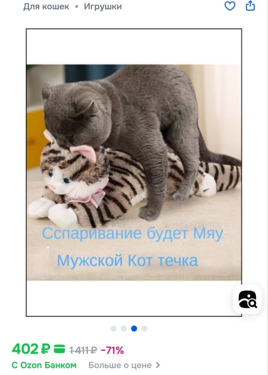 Для кошек Игрушки (5 у Сспаривание будет May Мужской Кот течка -71% С Ozon Банком Больше о цене