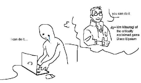 fee it kitsuragi of the critically acclaimed game ican Disco Elysium