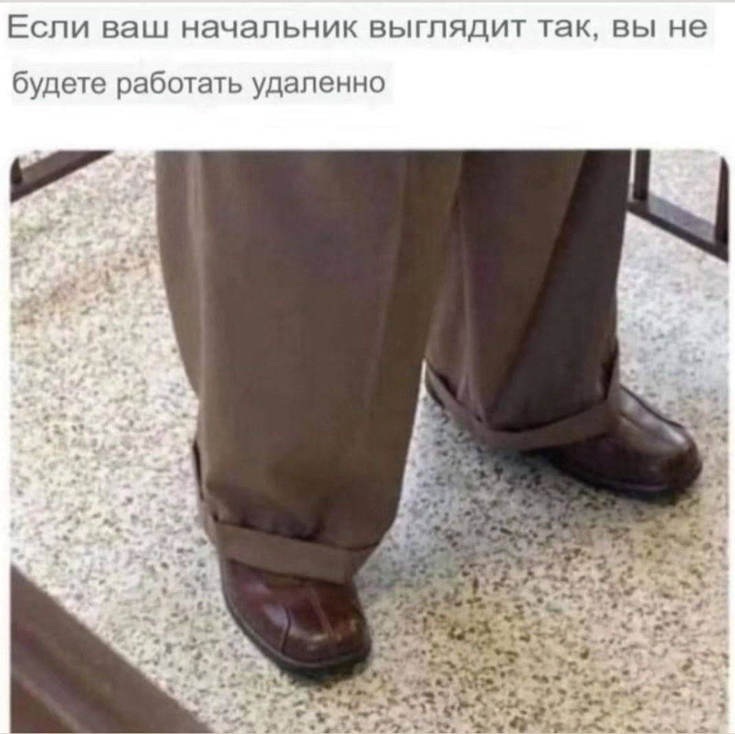 Если ваш начальник выглядит так, вы не будете работать удаленно