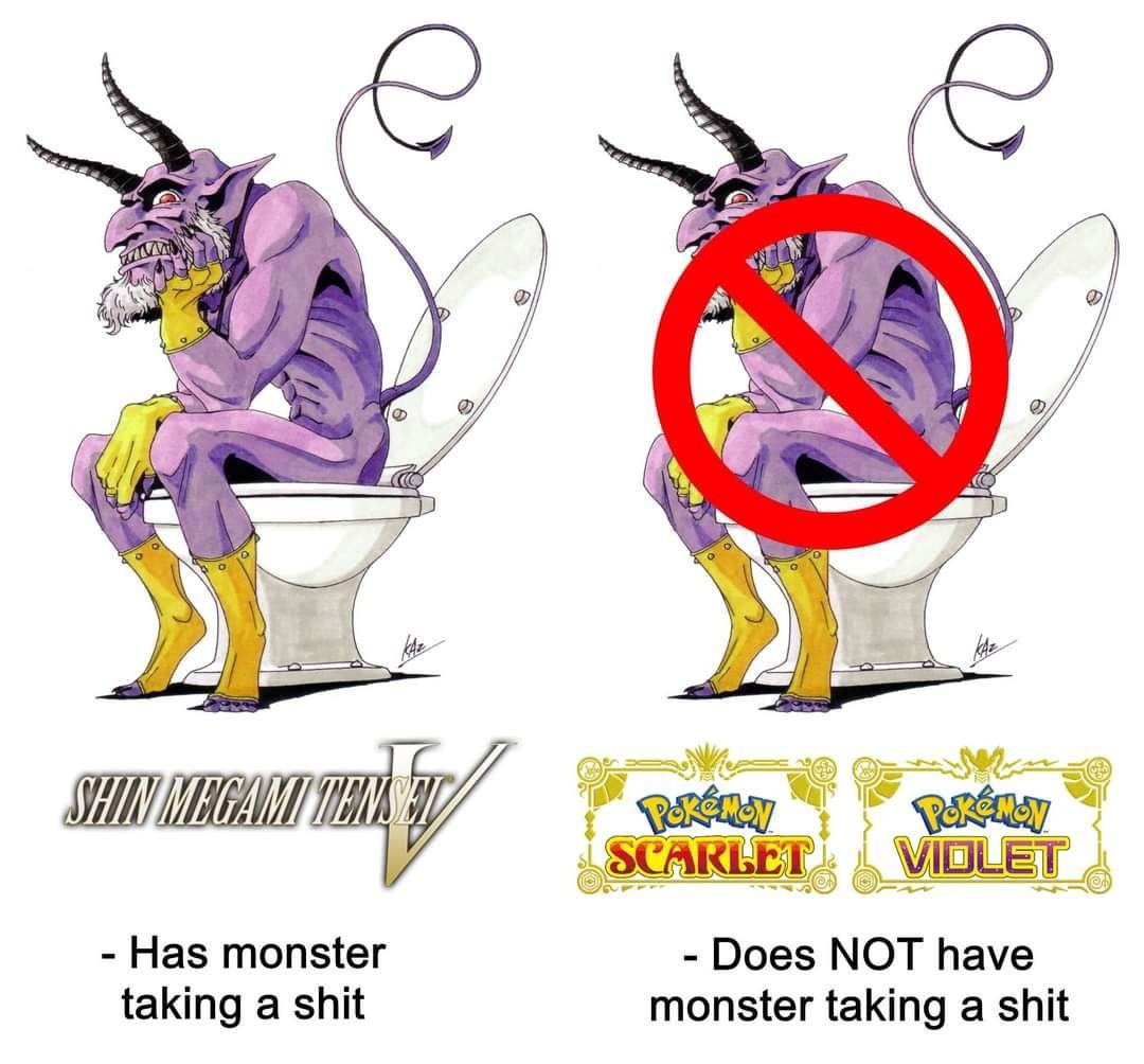 Has monster Does NOT have taking a shit monster taking a shit