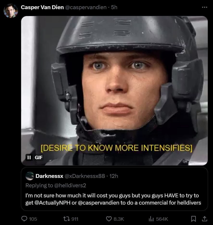 https://www.pcgamer.com/games/action/starship-troopers-star-casper-van-dien-is-ready-to-do-his-part-for-helldivers-2