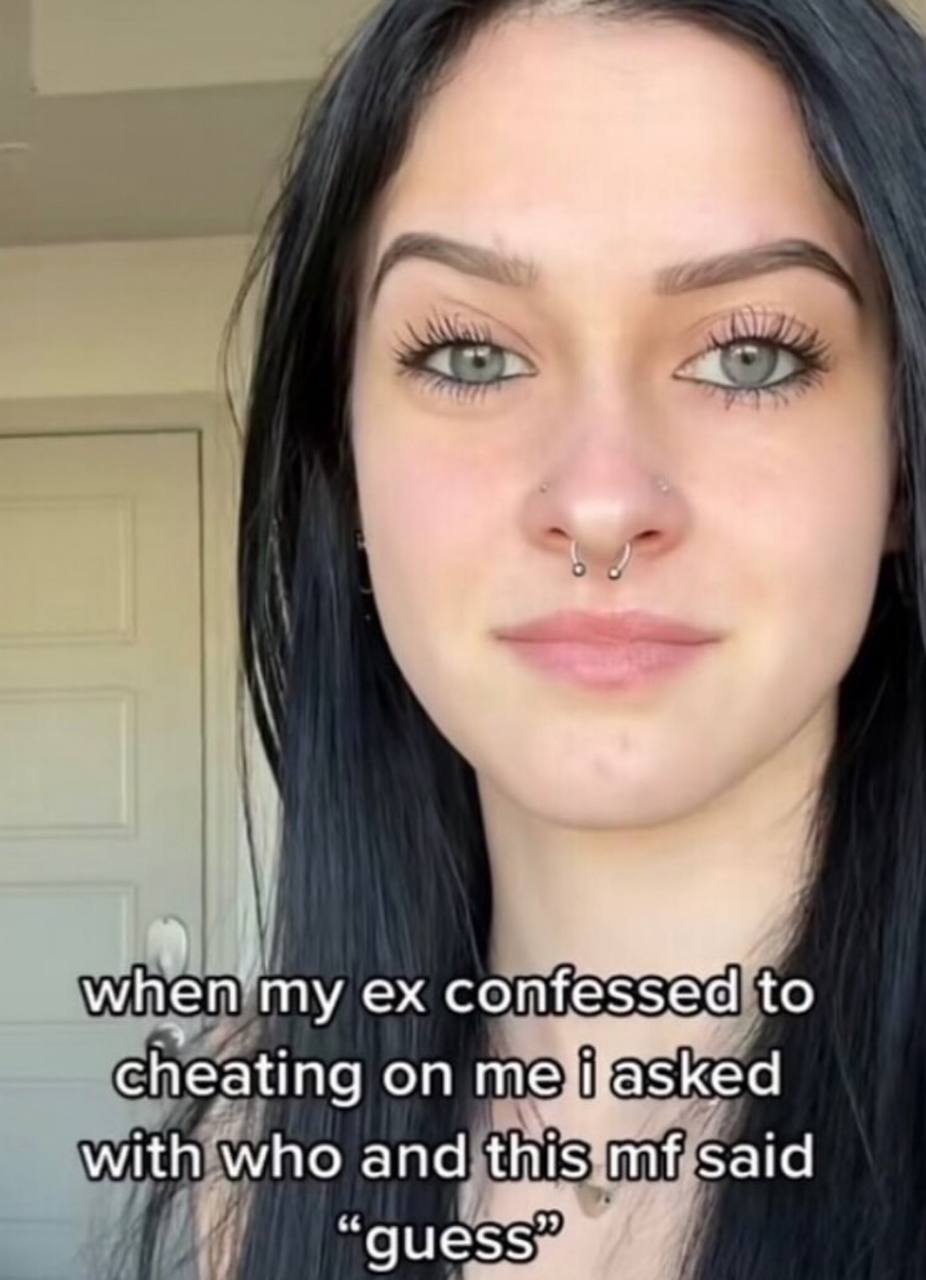 when my confessed to cheating on with who and this'mf said
