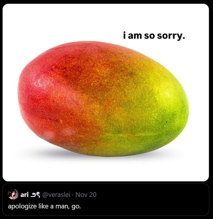 тат $50 sorry. В я у: ari apologize like a man,