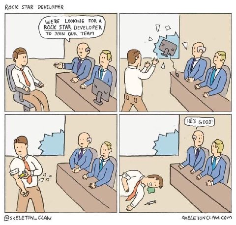 ROCK STAR DEVELOPER WE'RE LOOKING FORA ROCK STAR DEVELOPER TO JOIN OUR TEAM a IN у on SKELETONCLAW.COM