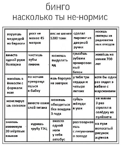 бинго насколько ты не-нормис He вес не менее] сделал носишь воруешь свитеры из медведей менее 45 1200 тонн пирсинг из радиоактив из берлоги метров дверной ных отходов ручки грызёшь живёшь не вместо мо