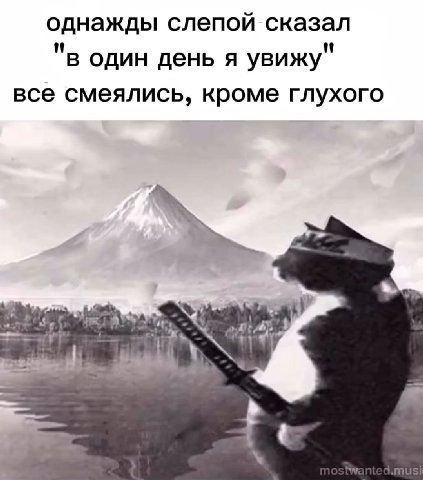 однажды слепой сказал "в один день я увижу" все смеялись, кроме глухого 2