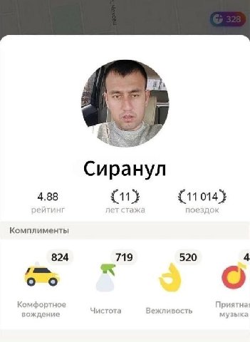 А Eig Сиранул 4.88 {11014 рейтинг лет стажа поездок Комплименты 824 719 520 4 Комфортное Приятна: вождение Чистота Вежливость музыка