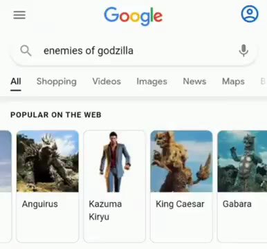С enemies of godzilla $ А! Shopping Videos Images News Марз Anguirus Kazuma King Caesar Gabara
