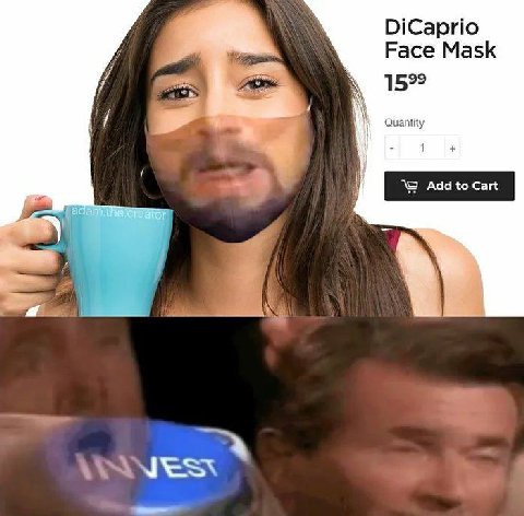 DiCaprio Face Mask 1 599 Quantity 1