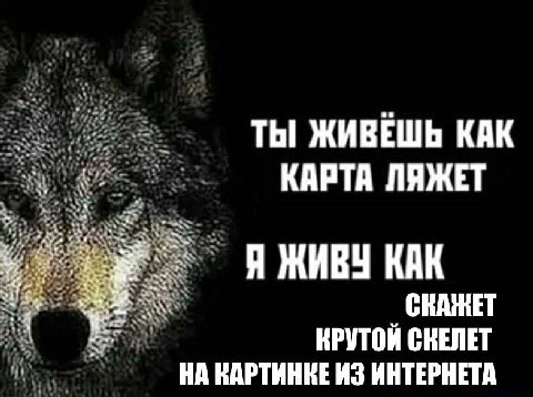 ТЫ ЖИВЕШЬ КАК КАРТА ЛЯЖЕТ Я ЖИВУ КАК КРУТОЙ СКЕЛЕТ НА КАРТИННЕ ИЗ ИНТЕРНЕТА