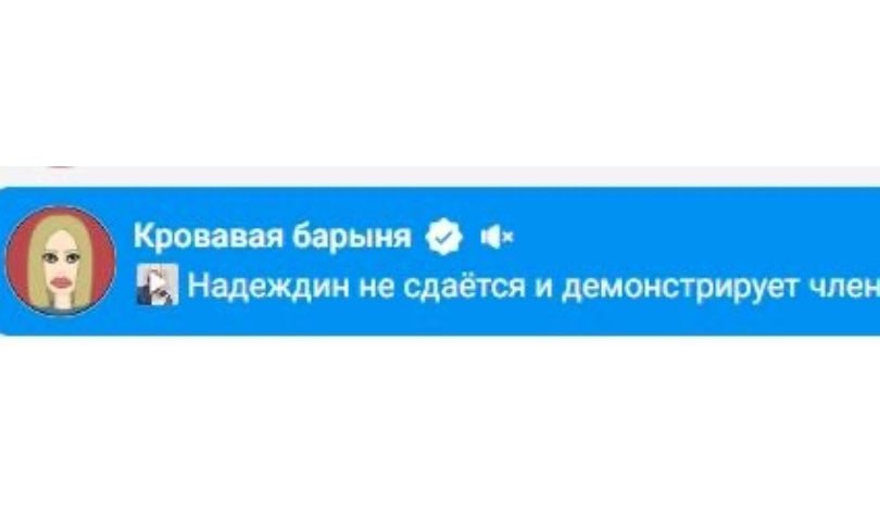 Кровавая барыня Я Надеждин не сдаётся и демонстрирует une