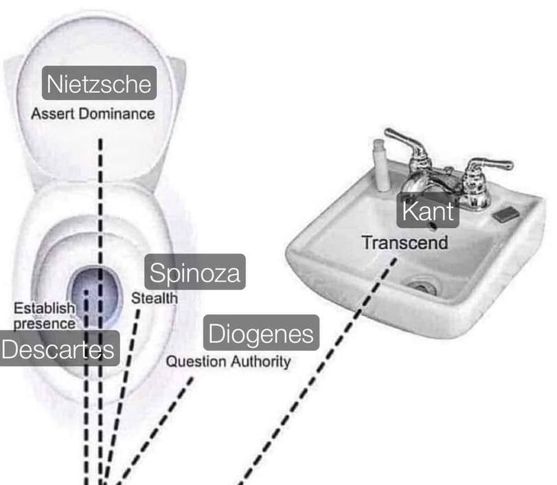 Nietzsche] Assert Dominance Kant Transcend Spinoza Establish Stealth presence 1 Diogenes Descartes Question Authority iil;