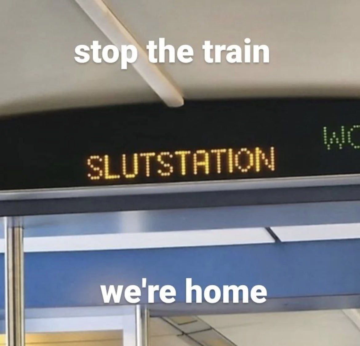 stop the train we're home