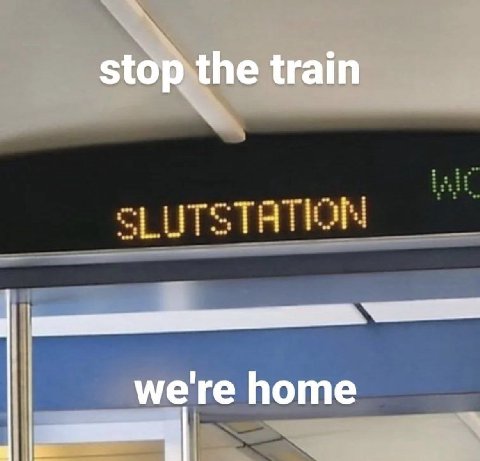 stop the train we're home
