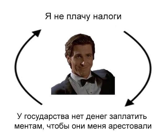 Я не плачу налоги У государства нет денег заплатить ментам, чтобы они меня арестовали