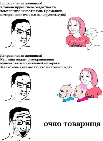 Неправильная женщина! Компенсирует свою бездетность домашними животными. Променяла материнское счастье на карусель хуев! у Неправильная женщина! Ну разве может разукрашенное чучело стать нормальной ма