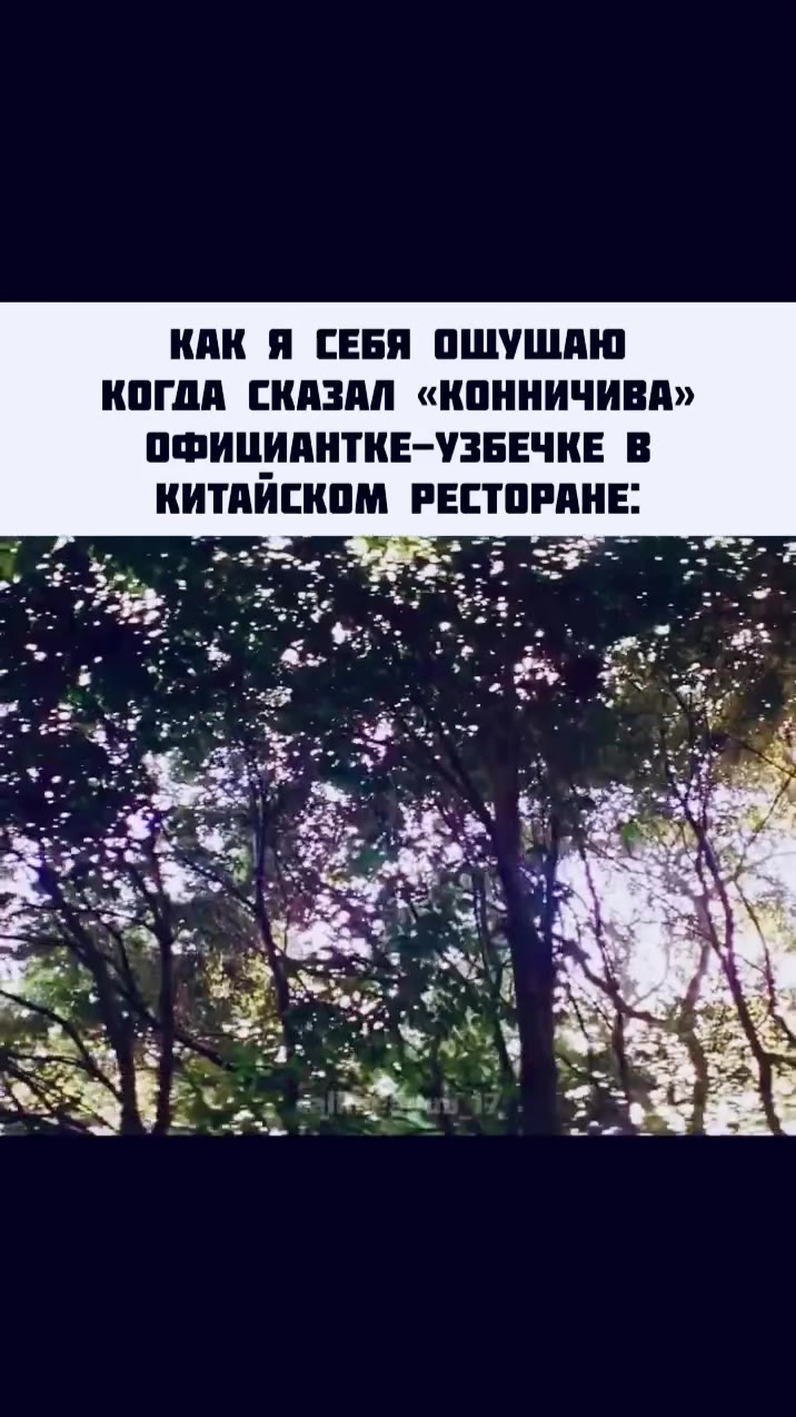 КАК Я СЕБЯ ОШУШАЮ КОГДА СКАЗАЛ «КОННИЧИВА» ОФИЦИАНТКЕ-УЗБЕЧКЕ В КИТАИСКОМ РЕСТОРАНЕ: