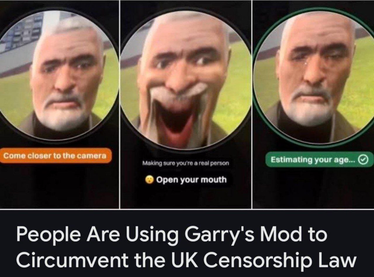 Come сюзаг to the camera Estimating your age... Open your mouth People Are Using Garry's Mod to Circumvent the Censorship Law