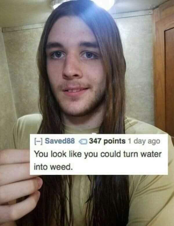 347 points 1 day ago You look like you could turn water into weed.