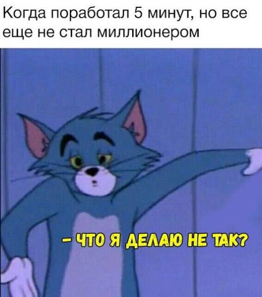Когда поработал 5 минут, но все еще не стал миллионером ЧТО Я ДЕЛАЮ НЕ ТАК?