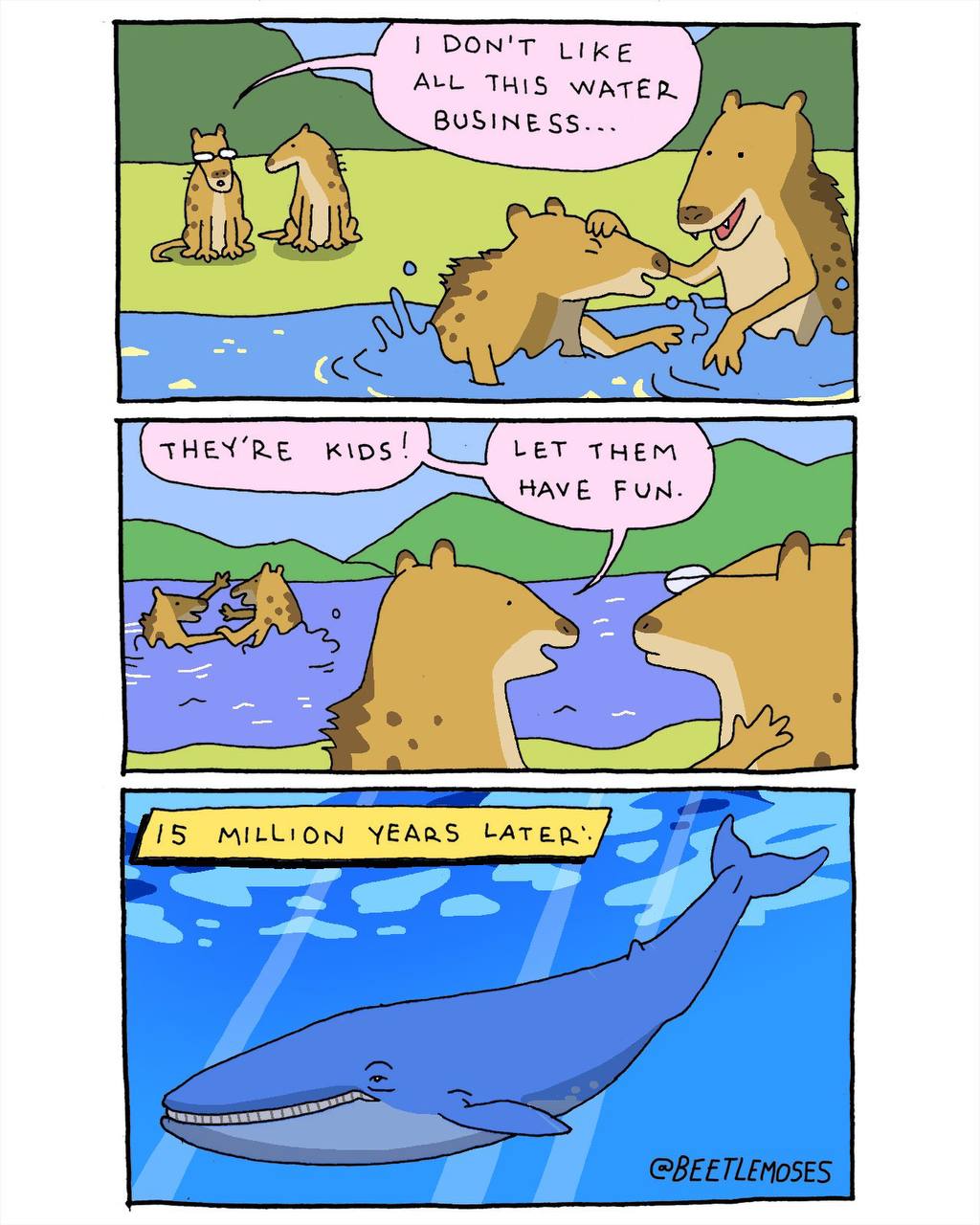 DON'T LIKE ALL THIS WATER BUSINESS... a THEN’RE KID tHem HAVE FUN.