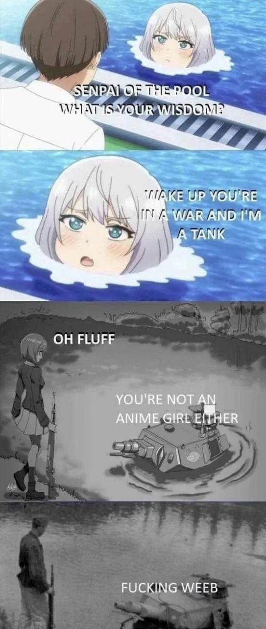 4 БАБА YOU'RE A TANK FLUFF YOU'RE NOT AN ANIME GIRL EMHER FUCKING WEEB