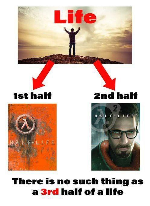 Lite Ist half half There is no such thing as a half of a life