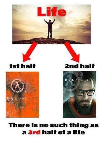 Lite Ist half half There is no such thing as a half of a life