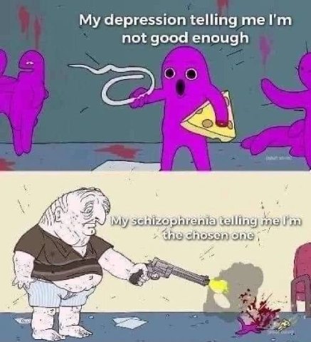 My depression telling not good enough walling}