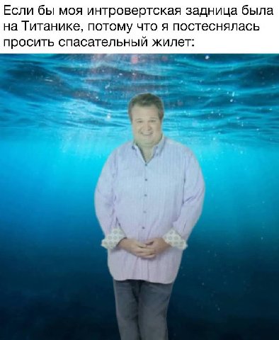 Если бы моя интровертская задница была на Титанике, потому что я постеснялась просить спасательный жилет:
