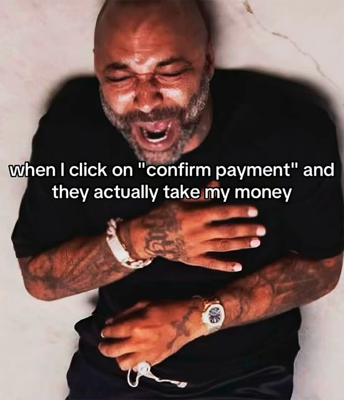 when click on "confirm payment" and they actually takesmy money